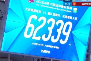 62339人！英博主场vs铜梁龙上座打破梭鱼湾纪录，排名中超历史第3